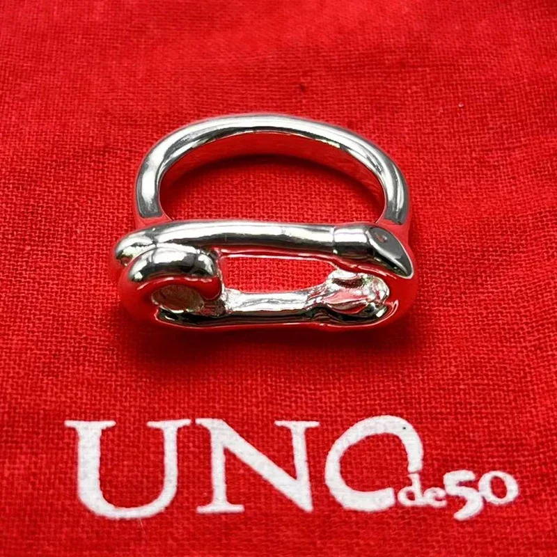 UNode50-anillo exquisito de diseño Simple europeo y americano para mujer, joyería romántica de vacaciones, bolsa de regalo con bolsa, 2023