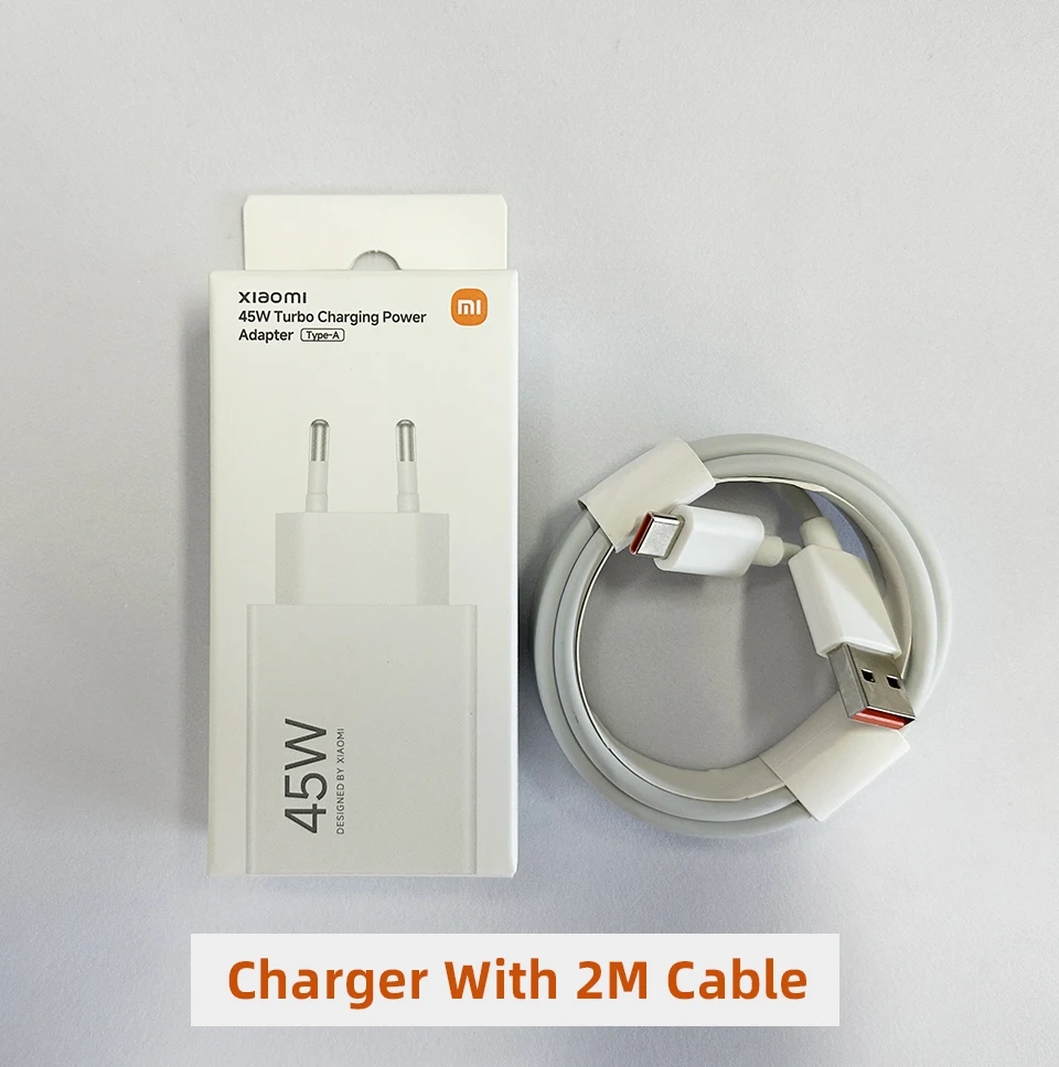 Cargador Original Xiaomi Redmi de 45W, Adaptador de Carga Rápida EU de 33W 18W 27W, Cable Tipo C, Mi Poco M7 X7 K40 Note