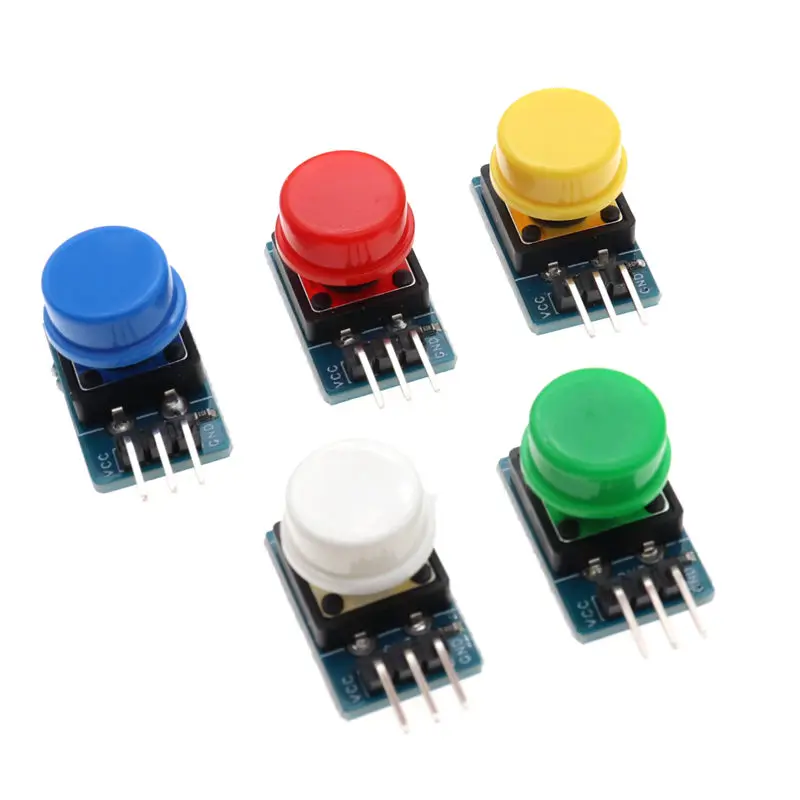 5pcs 12X12MM Big Key Module Big Button Module Light Touch Switch Module With Hat High Level Output For Arduino Or Raspberry PI 3 image 6