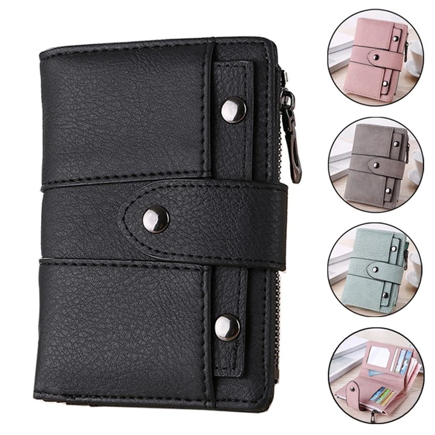 Fashion Women's Purse PU Leather Wallet Three Folded Clutch Wallet Billfold Money Clip Short  Wallet Coins Purse Card Holder