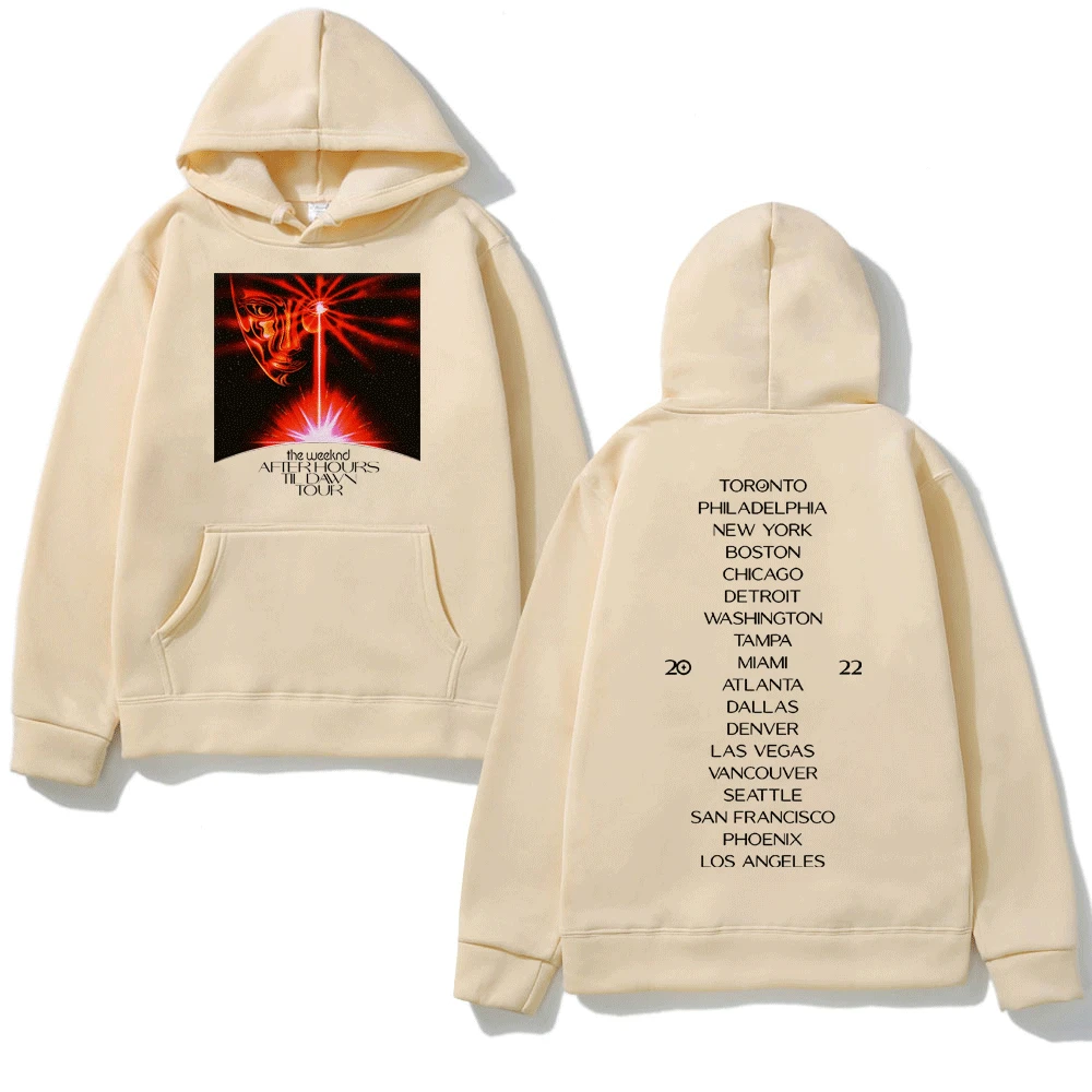 The Weekend After Hours Til Dawn Tour 2023 Hoodie Hip Hop Music After Hours Til Dawn Concert Fashion Long Sleeve Casual Pullover