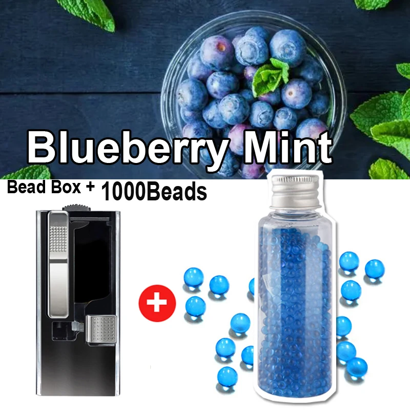 DIY Portable Smoking flavours Capsules Pops 1000 Beads with Push box Pusher Cigarette Fruit Menthol Mint Black ice Burst Balls