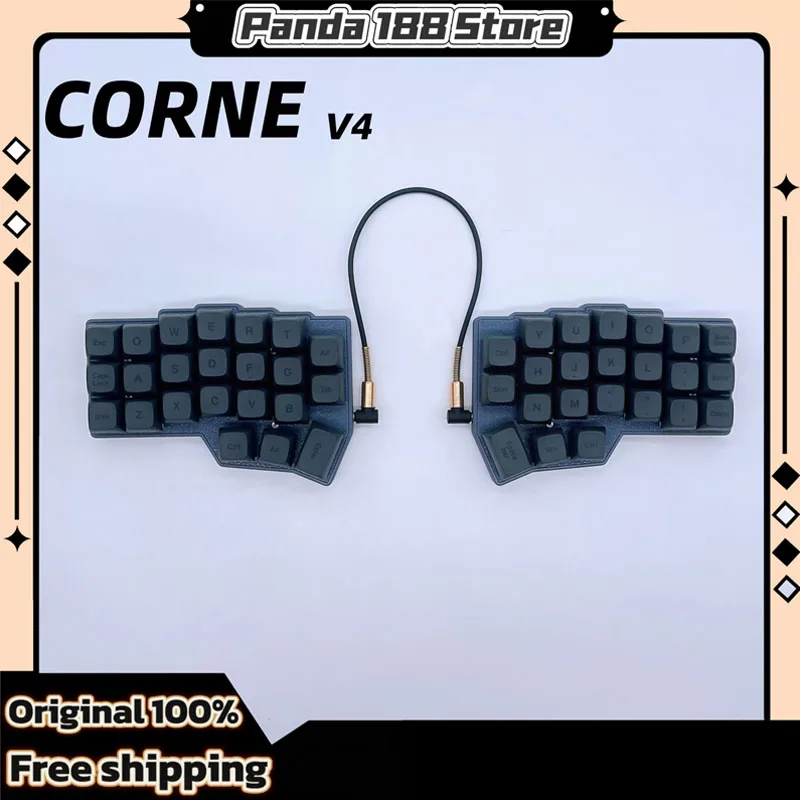 Corne V4 Split Keyboard Wired Single-Mode Rgb Support Vial Custom Hot Swap Ergonomic Gaming Left And Right Handed Pc Accessories