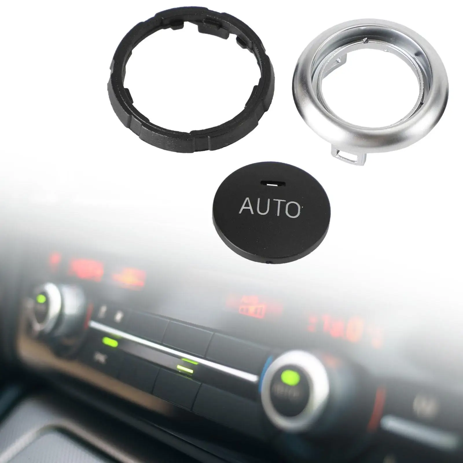 

Easy to Use Wear Resistant Knob Button Cover Set Air Conditioning Accessories for BMW F15 F85 X5 2014 2018