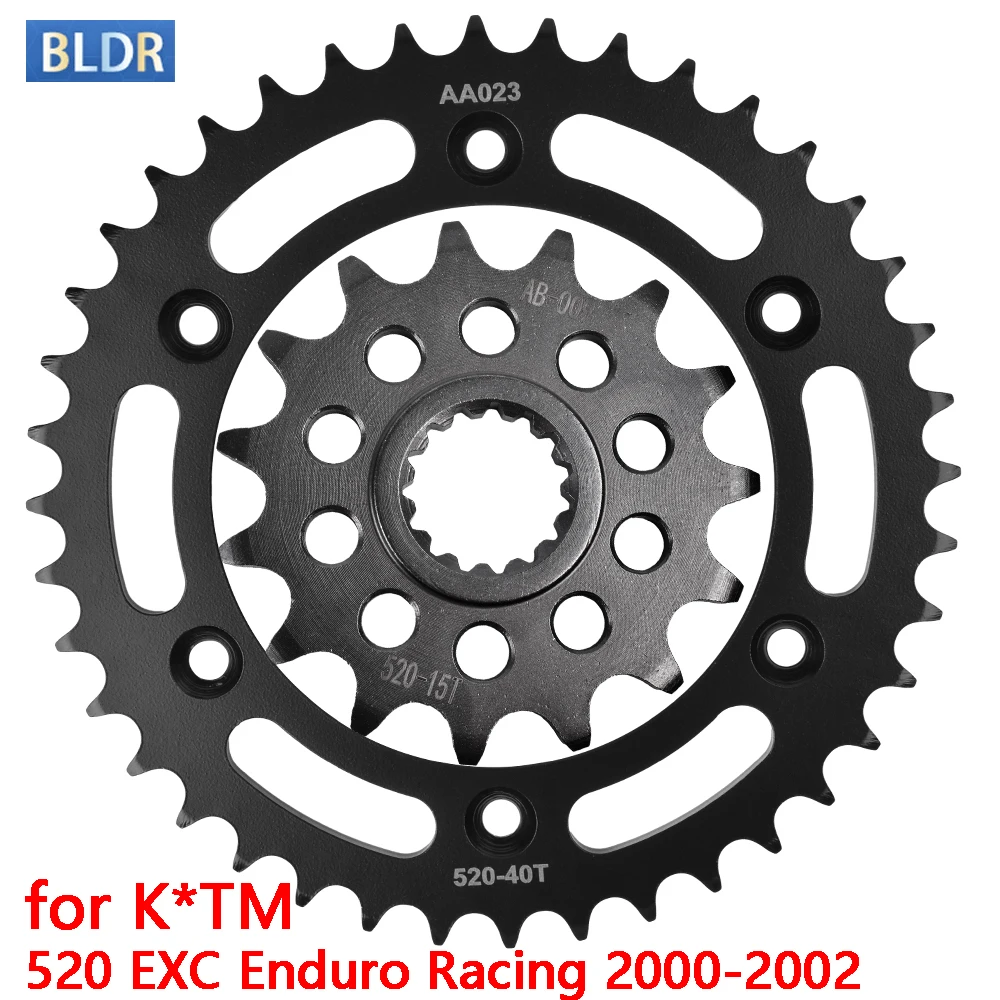 

520-15T 520 40T Motor Bike Front Sprocket Gear Wheel for K*TM 520 EXC Enduro Racing 2000 2001 2002
