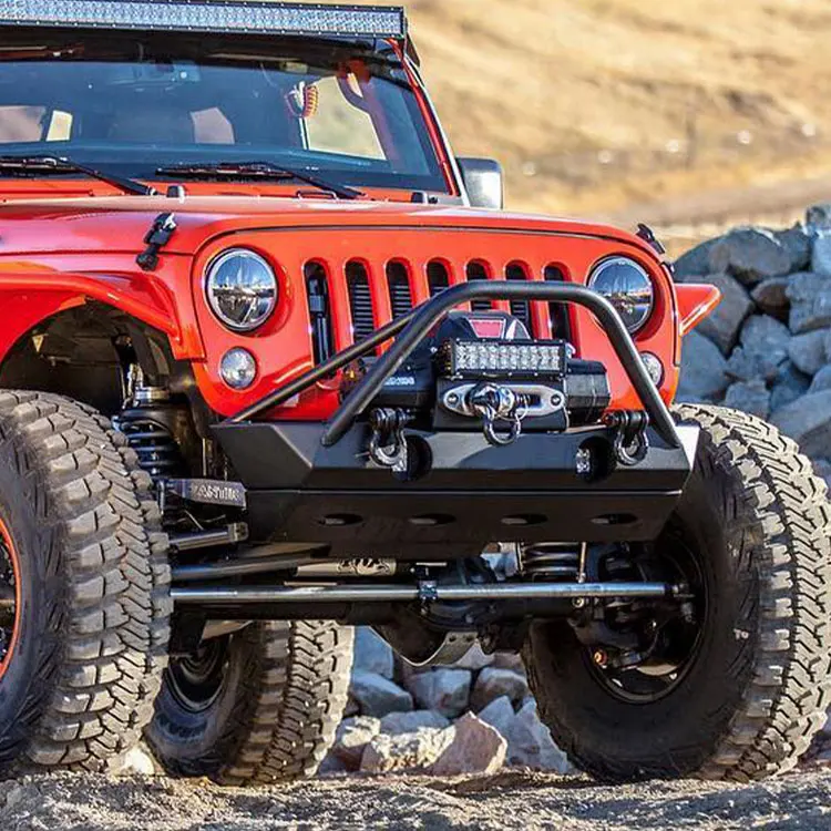 XDS الأكثر مبيعا 4x4 على الطرق الوعرة لاقط الملحقات الصلب الثور بار المصد الأمامي مع لوحة ونش ل رانجلر JK JL JT 2007-2024
