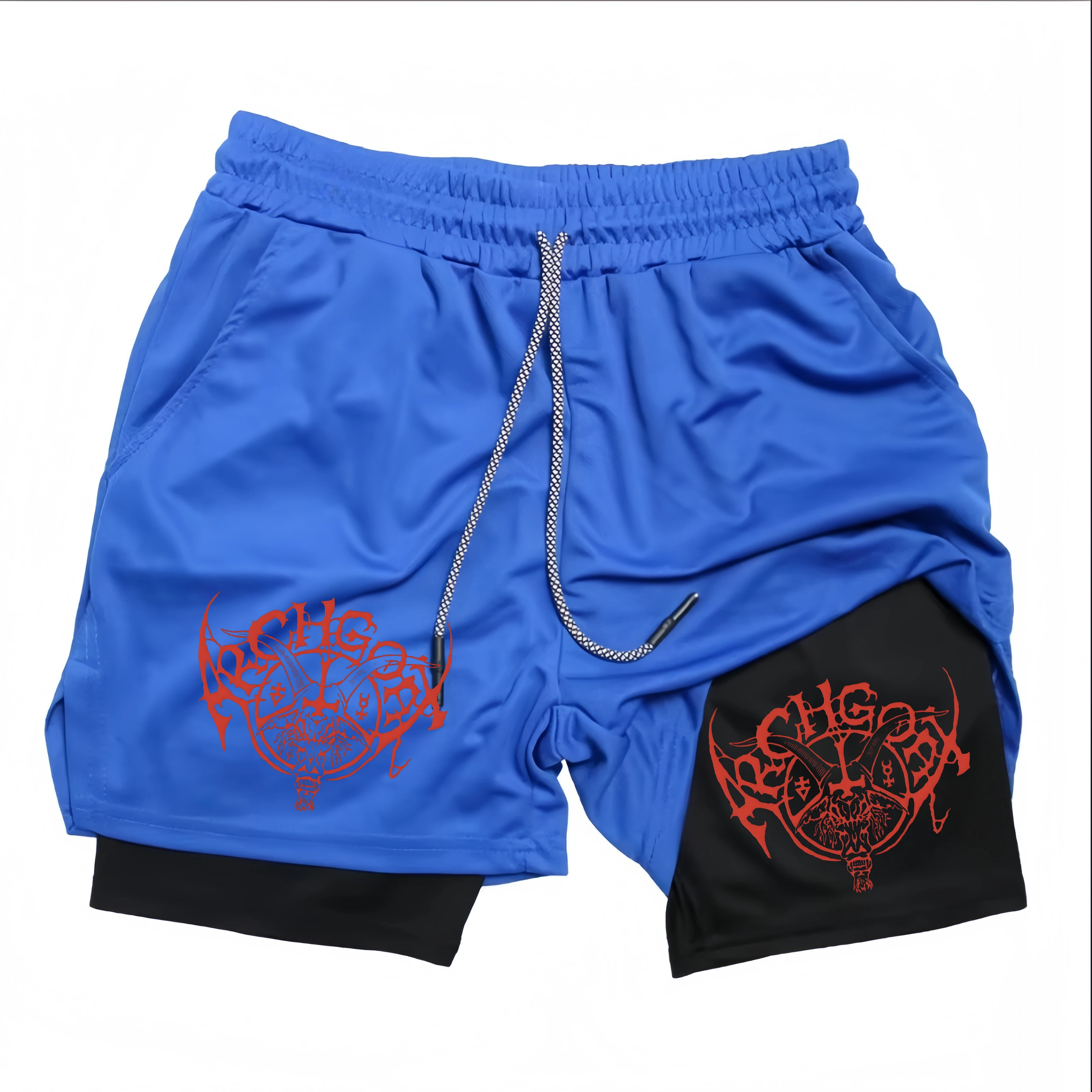 

Men's Two-in-One Sports Shorts Quick-Drying Breathable and Casual Sports Clothing Double Layer For Running M-3XL