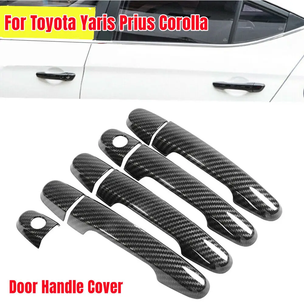 For Toyota Corolla 2009-2013 Matrix 2009-2010 Yaris 2007-2011 Prius 2006-2009 Car Door Handle Cover Trim Protection Carbon