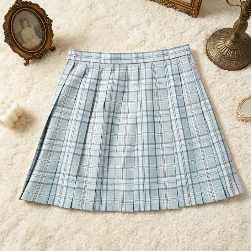 Japanese Style College Style Pleated Skirt, Student School Uniform, Class Uniform, Midi Skirt, Wrinkle Resistant and Versatile
