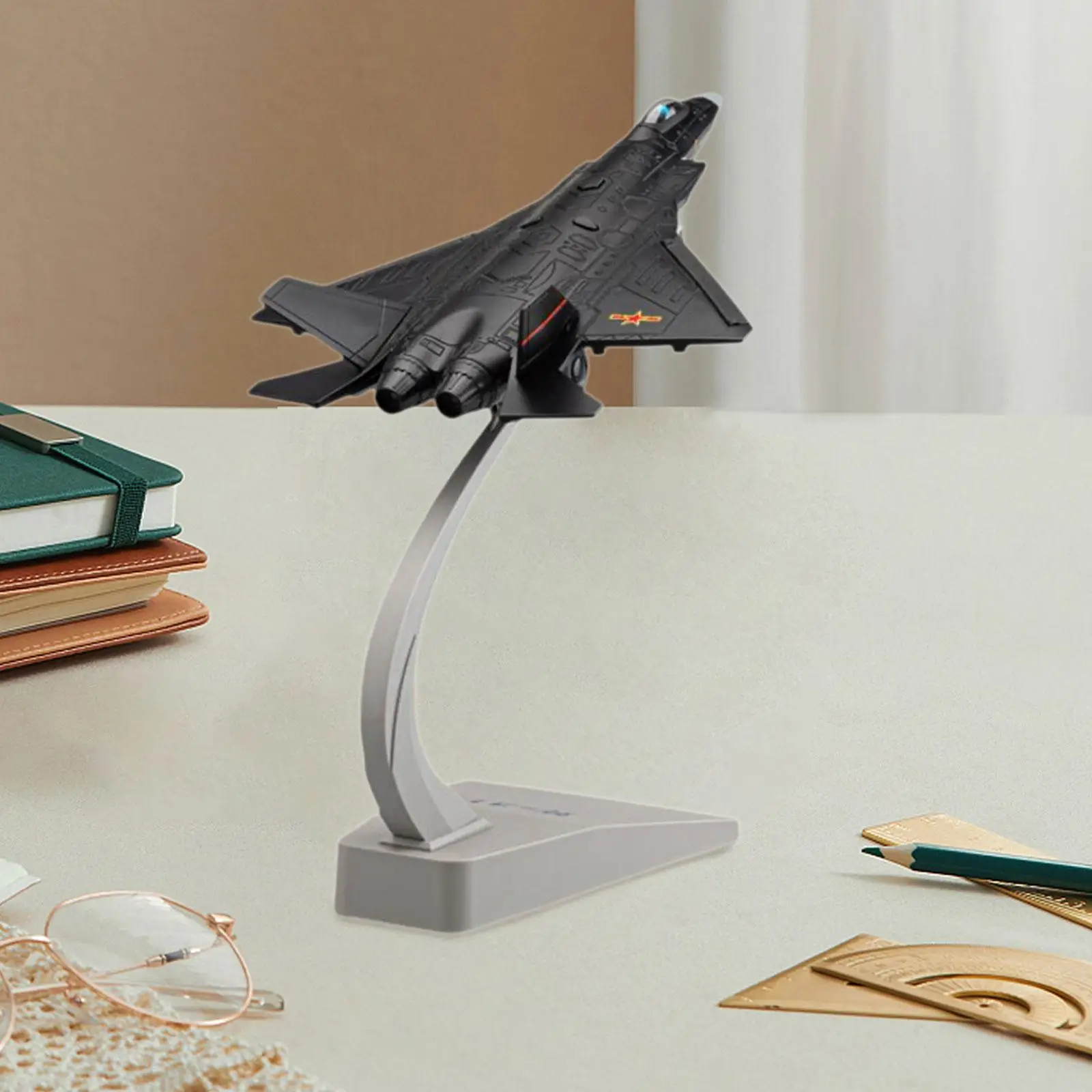 

Alloy 1/68 Fighter Airplane Diecast Model with Base for Cafe Bedroom Home