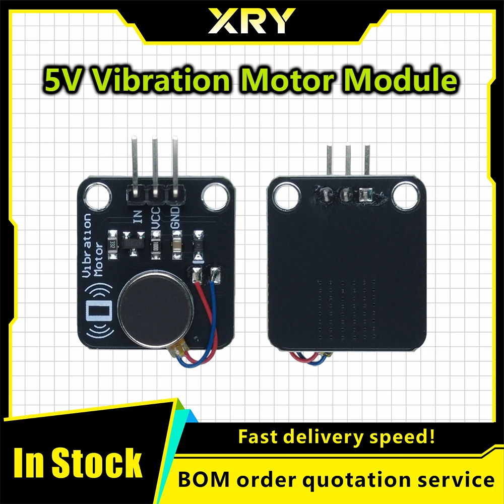XRY 1/5PCS 5V Vibrating Vibration Motor Module High and Low Level Vibration Mini Motor Module for Arduino