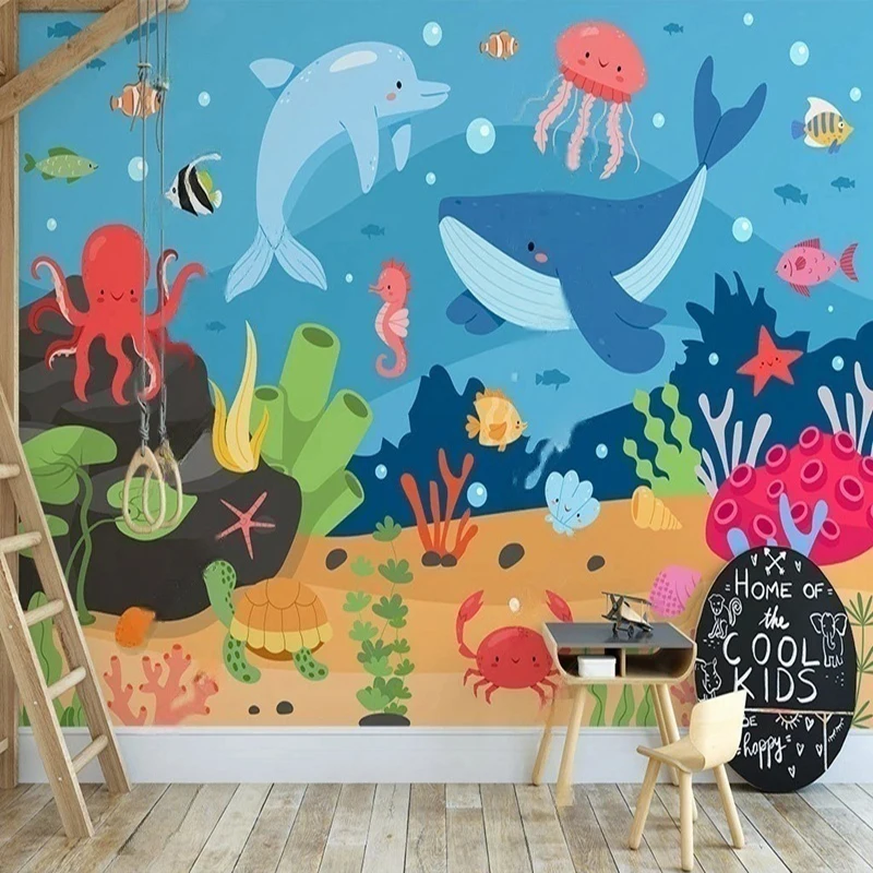 

MU8402 3D Self-Adhesive Modern Minimalist Cartoon Airplane Hot Air Balloon Children's Room Background Mural Wall Wallpaper