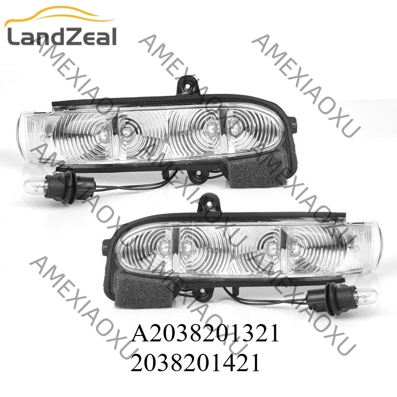 

A2038201321 2038201421 1Pair Side Mirror LED Indicator Light Turn Signal Lamp For Mercedes Benz C/E Class W211 S211 W463