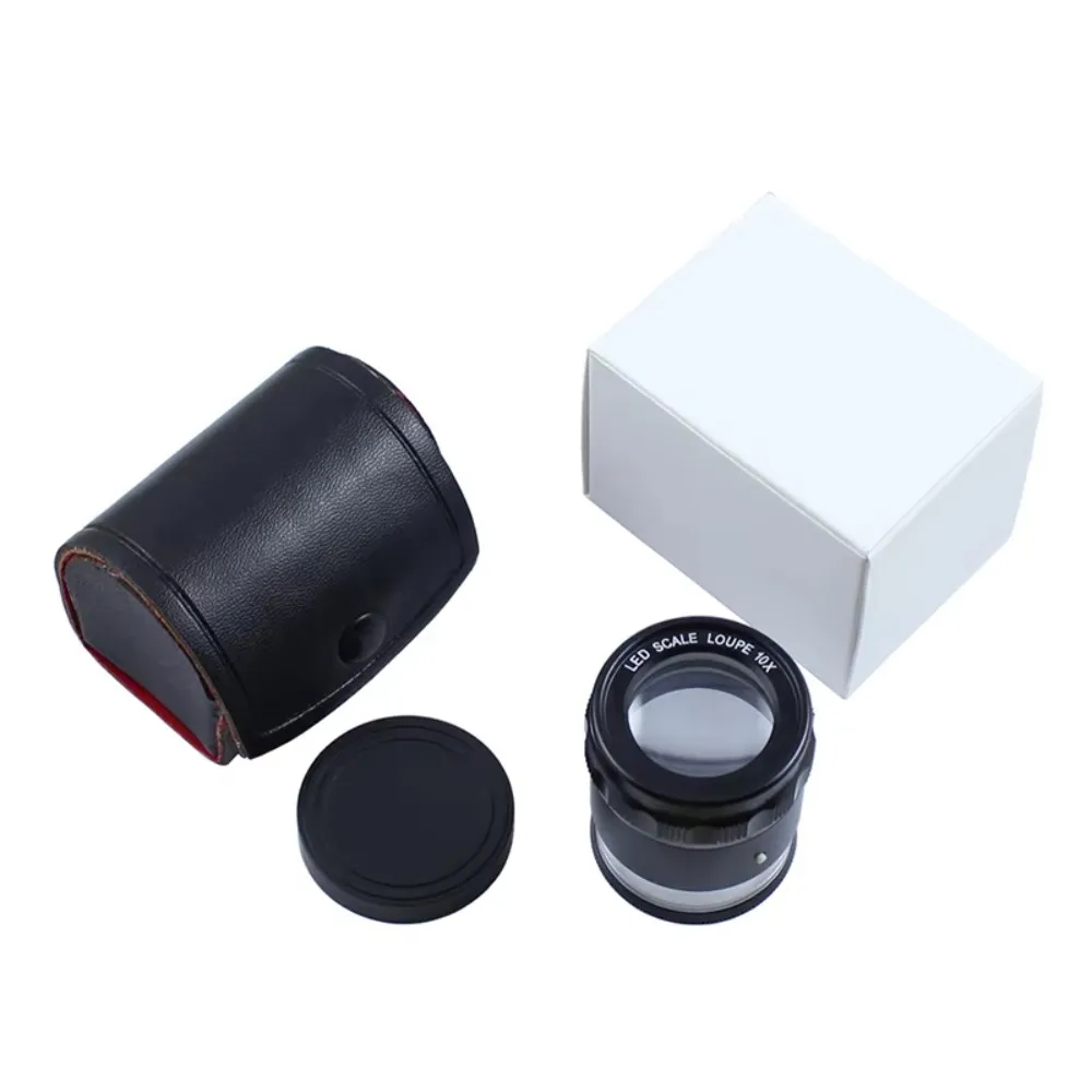 LED Magnifying Loupe with Adjustable Stand Glass Lens for Jewelry Repair Craft Reading Inspection