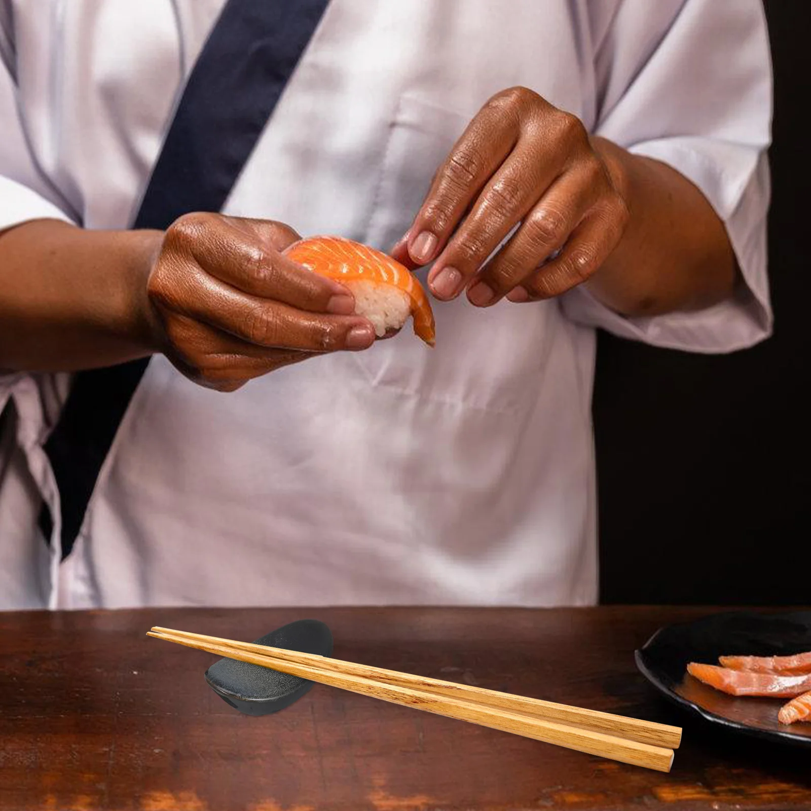 7 Pcs Chopstick Rest Board Rack Chopsticks Holder Spoon Forks Home Stand Ceramic Japanese-style