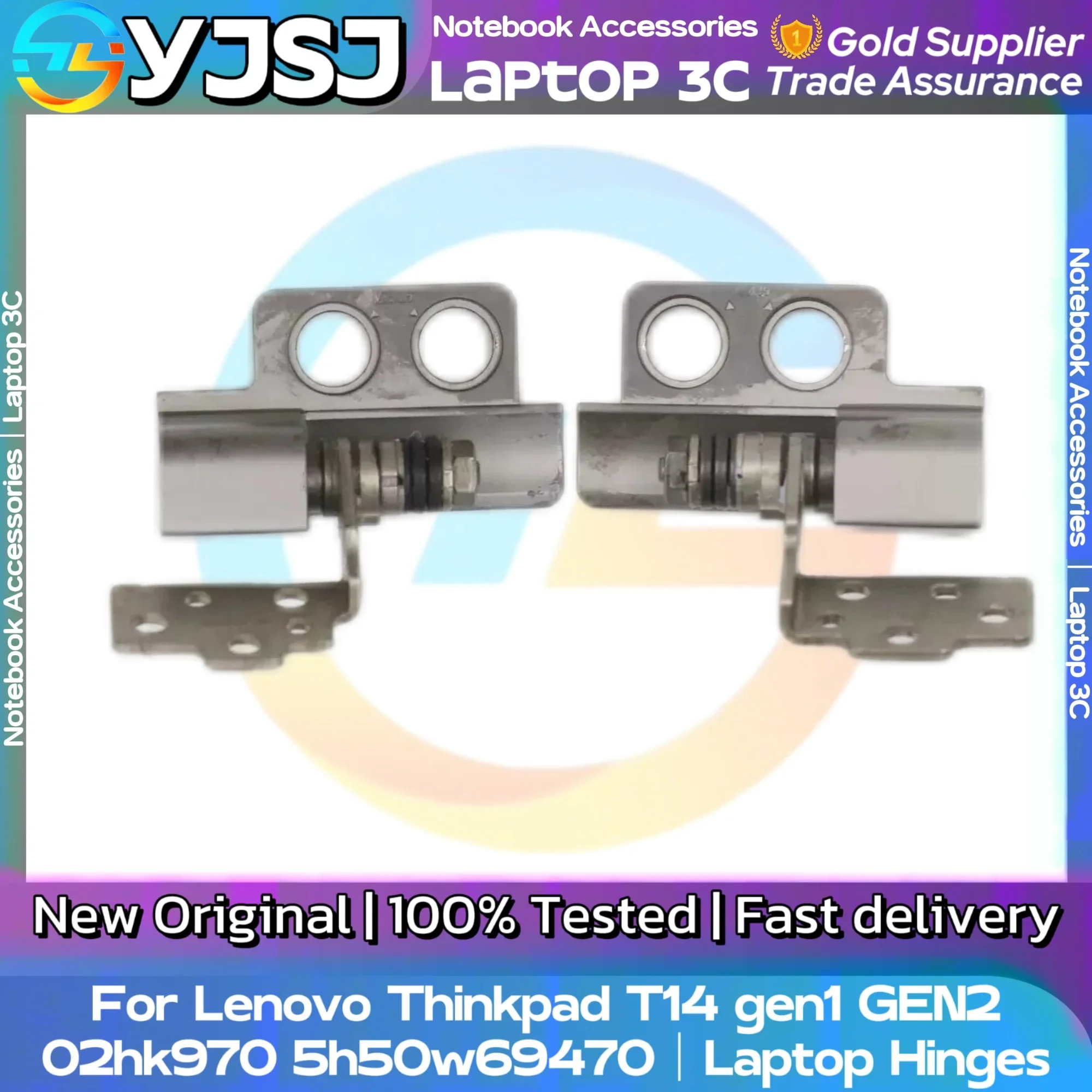 New Original Laptop Hinges For Lenovo ThinkPad T490 T495 P43S T14 gen1 GEN2 LCD Screen Hinge 02hk970 5h50w69470 LCD shaft
