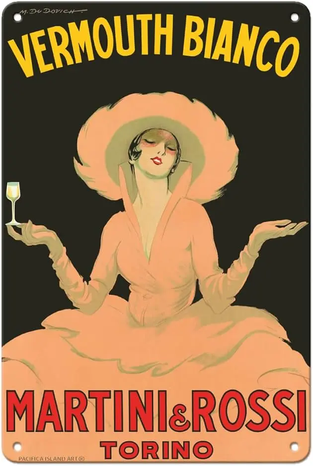 Vermouth Bianco - Martini & Rossi - Torino (Turin) Italy - Vintage Advertising Poster by Marcello Dudovich Unknown - 8 x 12