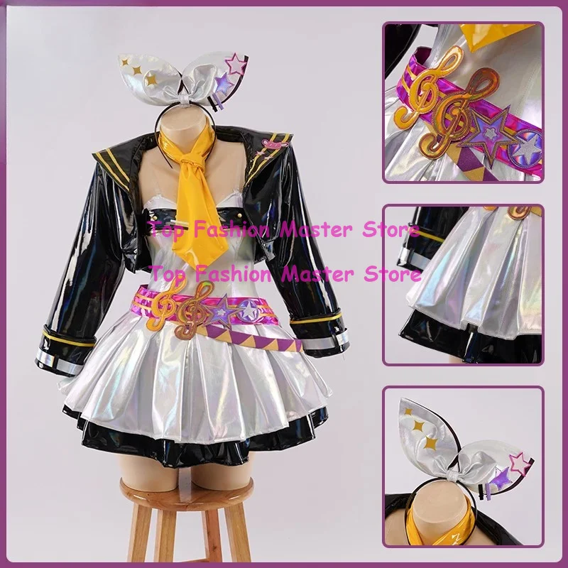 

Muse Dash Cosplay Costume Girls Leather JK Uniform Game Suit Halloween Party Role Play Costumes
