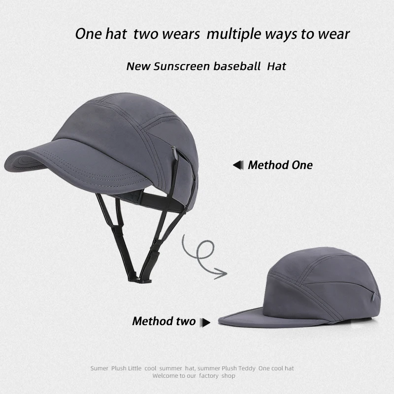 9274-Neuer Sommer-Outdoor-Sonnenhut für Damen zum Radfahren, Leichte Atmungsaktive Baseballkappe für Damen, Winddichter Surferhut mit Kordelzug – Detail 4