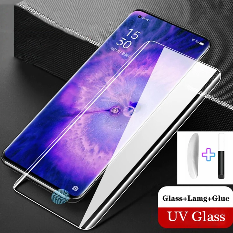 UV Tempered glass For Samsung Galaxy  S20 FE Note 20 8 9 10 S21 S10 5G S8 S9 Plus S22 S23 Ultra Glass UV Glue Screen Protector