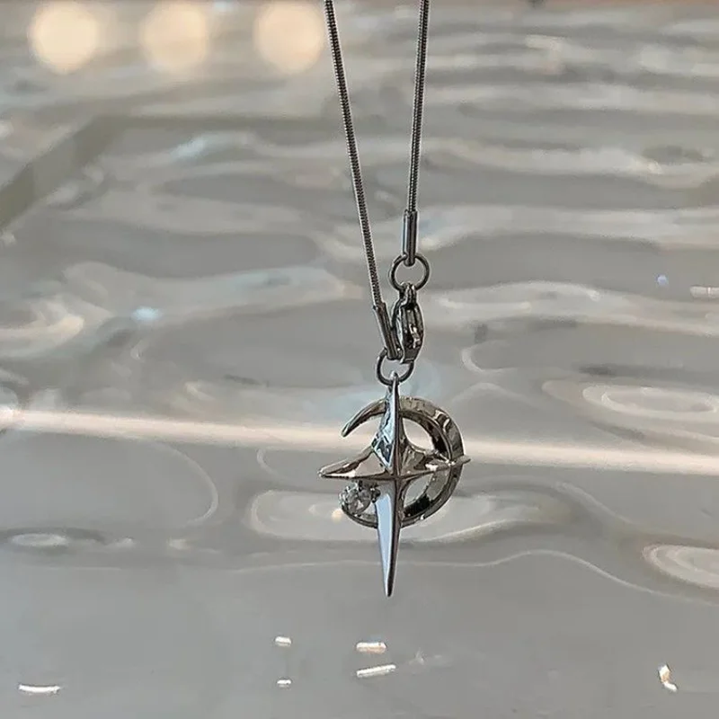 

Fashion Shine Crystal Star Star Pendants Necklace for Girl Women Chains Personality Aesthetic Design Necklaces Y2k Jewelry Gifts