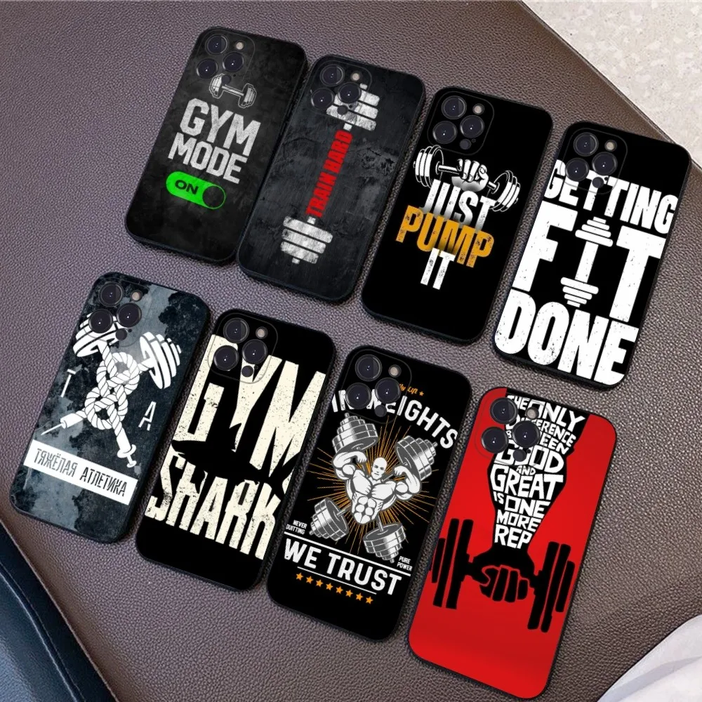 

Gym Fitness Bodybuilding Phone Case For IPhone 15 8 7 6 6S Plus X SE 2020 XR XS 14 11 12 13 Mini Pro Max Mobile Case