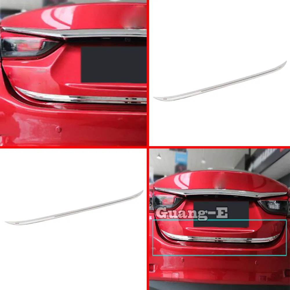 Car Stick Trunk Stainless Steel Rear Door Tailgate Frame Plate Trim Lamp For Mazda6 Mazda 6 Atenza 2014 2015 2016 2017 2018 2019