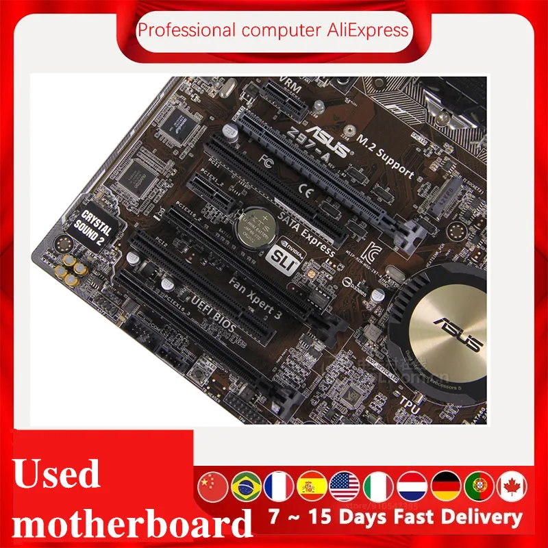 Imagem -06 - Motherboard Desktop Original Usado para Asus Z97a Z97 Lga 1150 Core i7 i5 i3 Ddr3 Sata3 Usb 3.0