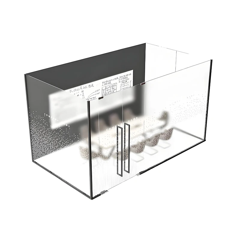 

Office Glass Aluminum Modular Partition Wall Systems Double Glass Partition Wiht Door