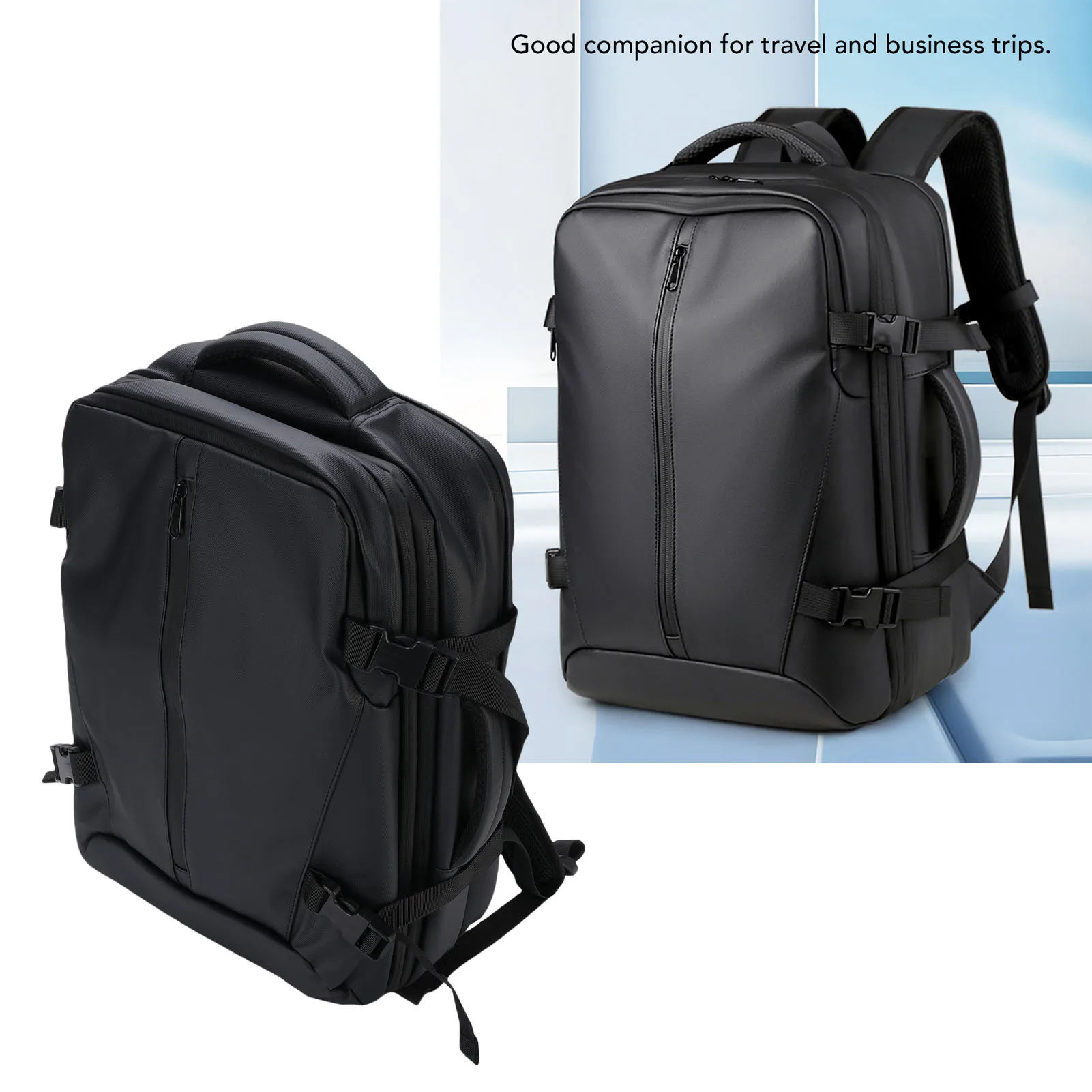 

Vacuum Backpack Comfortable Expandable Travel Backpack 36-55L Splashproof Multifunctional Breathable Anti Theft Lock for Trips