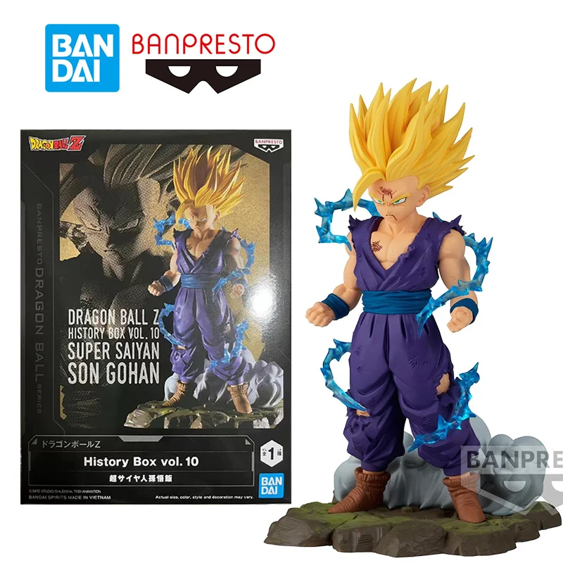 Bandai Namco Banpresto History Box Vol.10 Son Gohan Dragon Ball Z 14Cm Anime Original Action Figure Model Toy Gift Collection