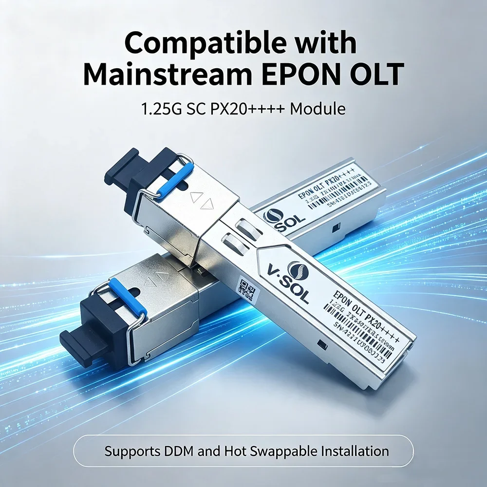 epon-olt-sfpトランシーバー-px20、9db、10db、125g、scコネクター、20km、ddm、ホットスワップ対応、1490tx-1310rx、光モジュール、hw-vsol、zte-olt用。