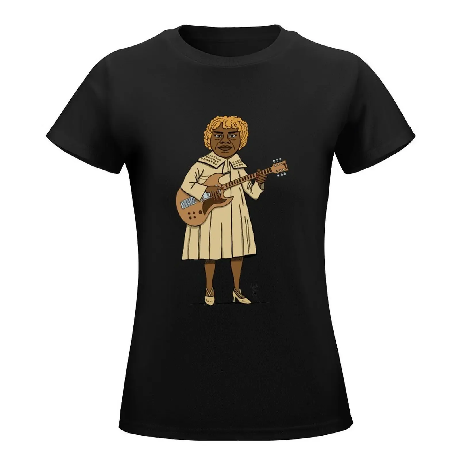 Drawing by Sister Rosetta Tharpe T-Shirt graphics summer top cute clothes vintage clothes western t-shirt dress for Women