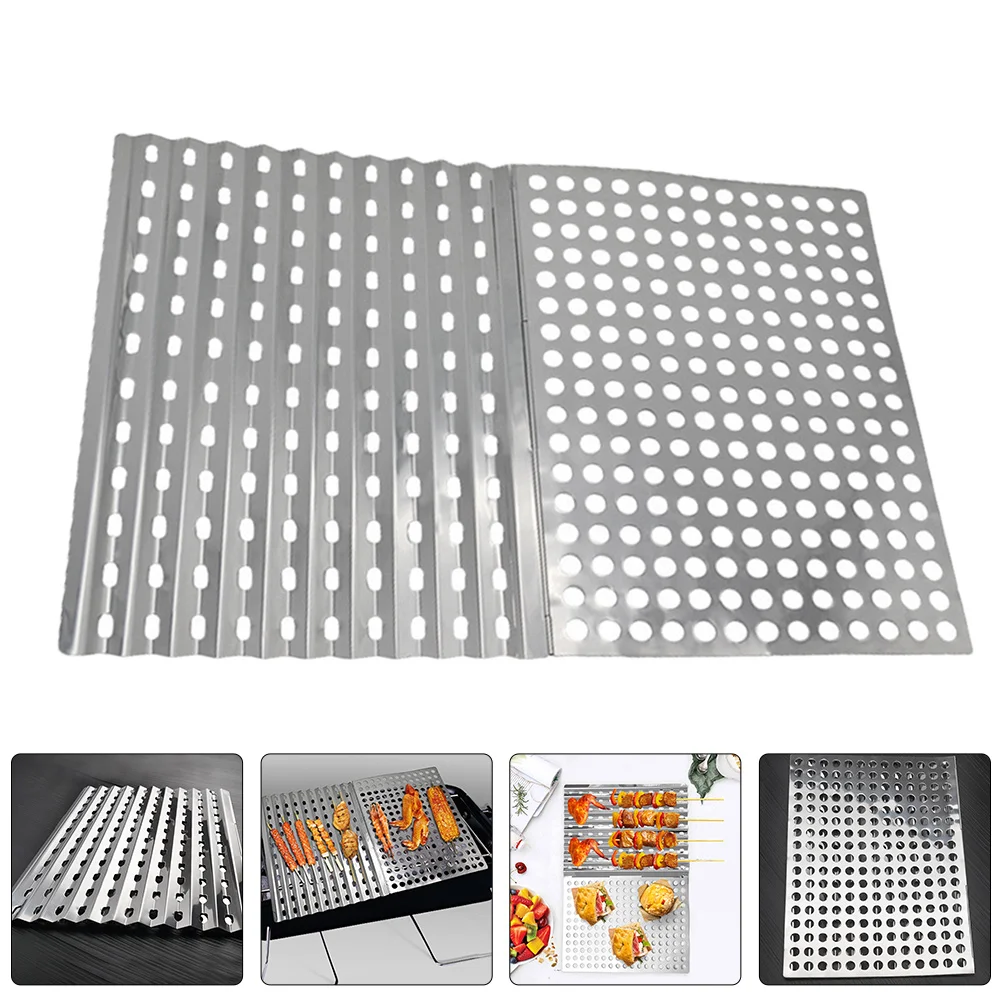 Stainless Steel Folding Barbecue Grill Bbq Mesh for Home Cooking Grate Metal Net