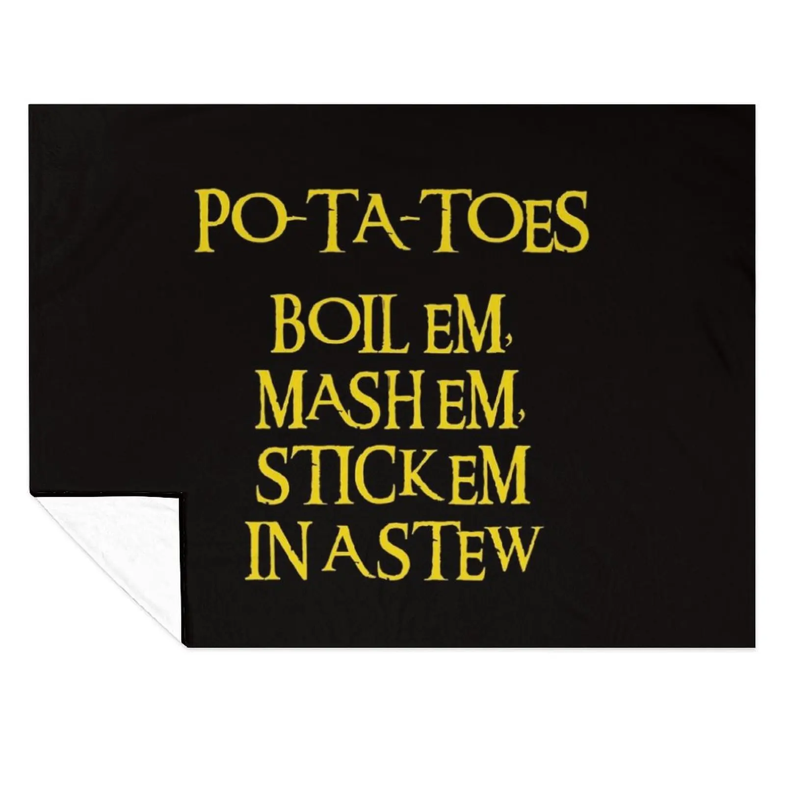

The many uses of a potato Throw Blanket Large halloween Loose warm for winter Blankets