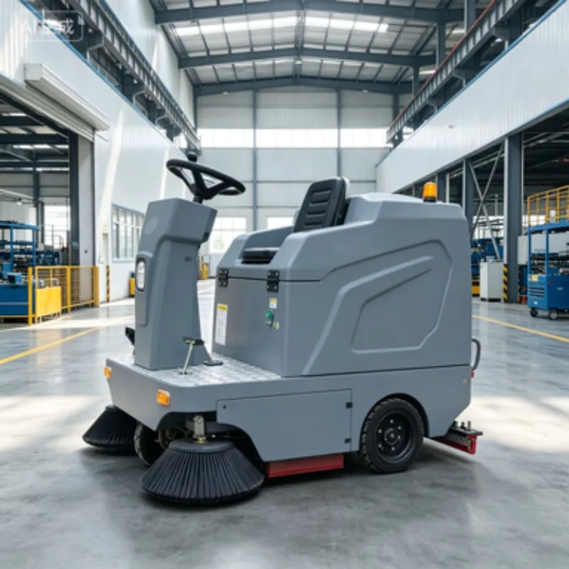 Wholesale Electric Road Sweeper – Driving Type Street Cleaning Machine with Semi Closed Cab