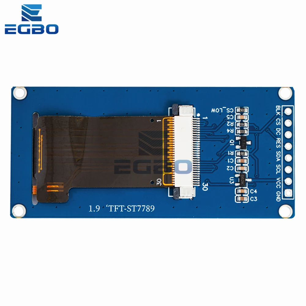 IPS 풀 앵글 TFT 디스플레이 스크린 LCD 스크린 컬러 디스플레이 모듈, 고화질 SPI 시리얼 포트, 1 개 ~ 10 개, 1.9 인치, 170x320