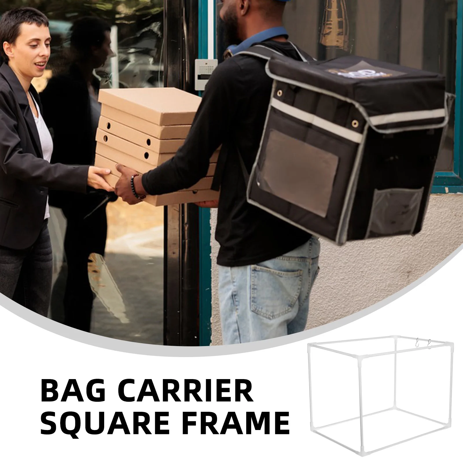 

1 Set Plastic Support Frame For Insulated Food Diy Takeout Carrier Bracket With Detachable Cube Rod Structure Heat Resistant