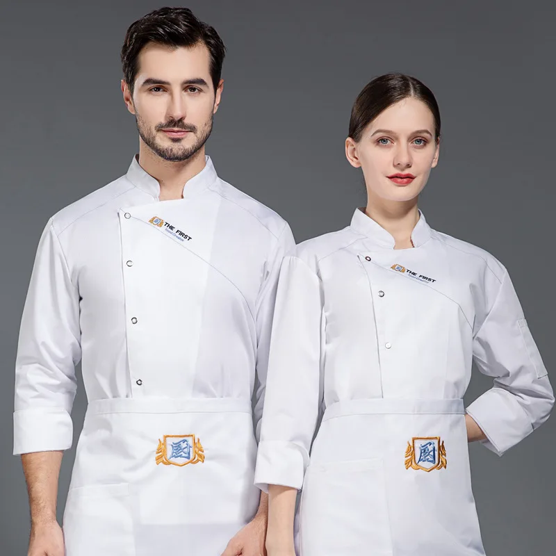 Uniforme de Chef de Manga Longa, Roupas de Restaurante Ocidental, Bolo De Cozimento, Hotel, Cafeteria De Cozinha, Atacado, W, Outono, Inverno