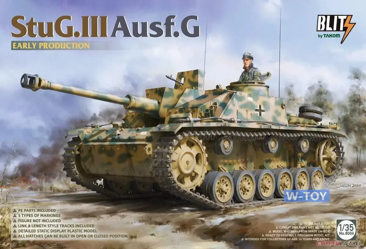 Takom 8004 1/35 Scale StuG.III Ausf.M G Early Production Plastic Model Kit