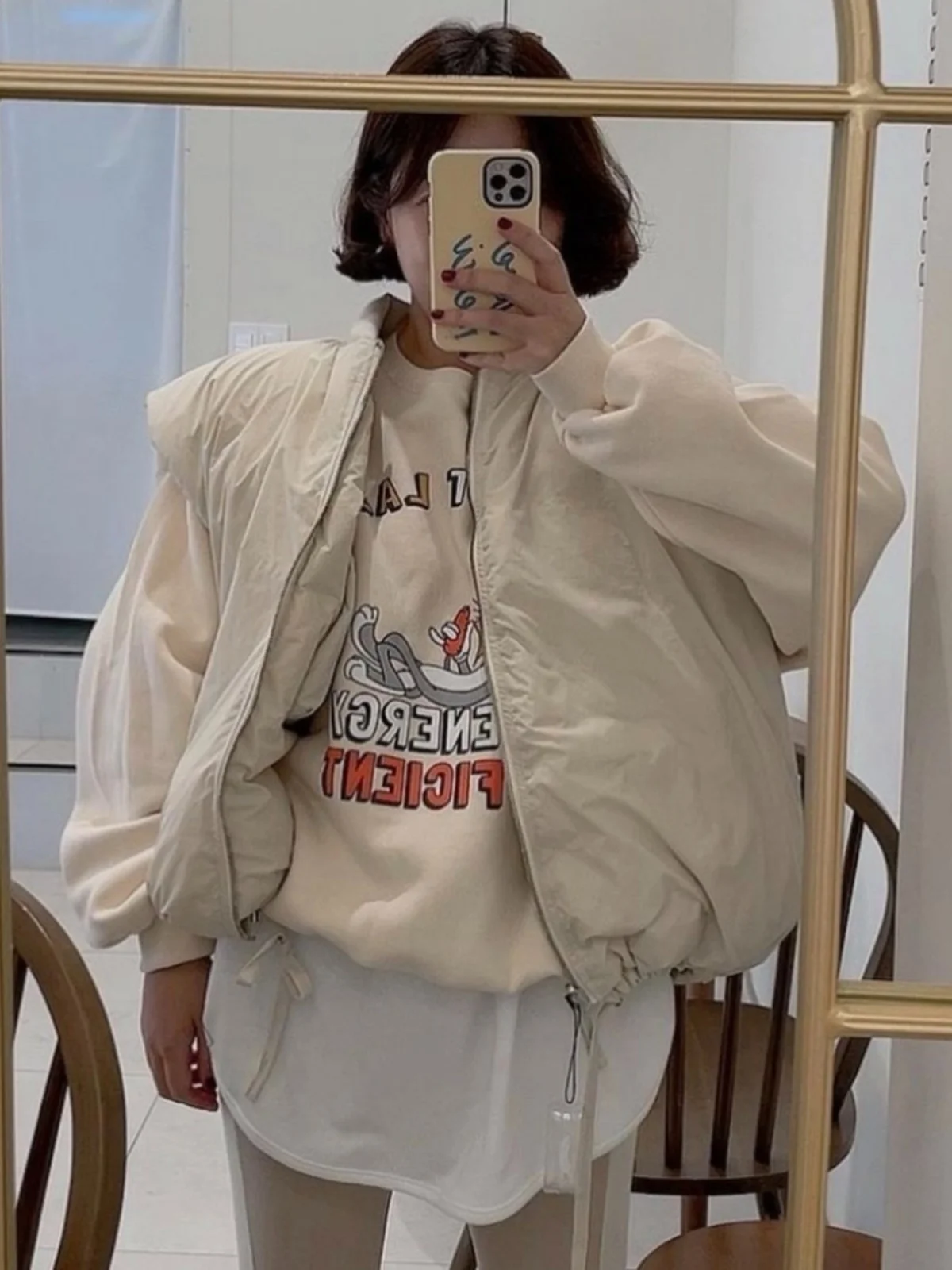 

Женская свободная хлопковая куртка-жилет с воротником-стойкой, утепленная, с большими карманами, осенне-зимняя, теплая, объемная, с пышными плечами