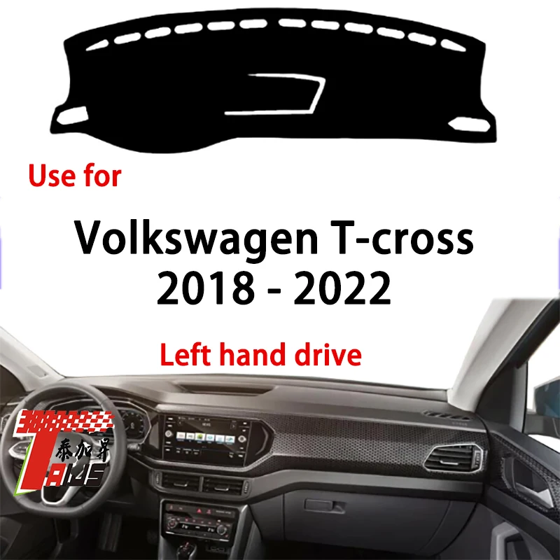 TAIJS Factory car accessories Polyester Fibre Car Dashboard Cover For Volkswagen T-cross 2018 2019 2020 2021 22 Left hand drive