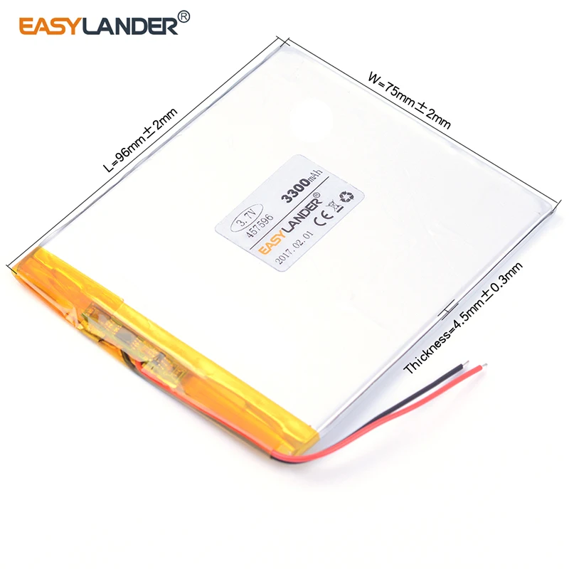 457596 3.7V 3300mAh Rechargeable Lithium Li-ion Li Polymer Battery For 7 inch 8 inch 9inch Tablet PCs  power bank 457496