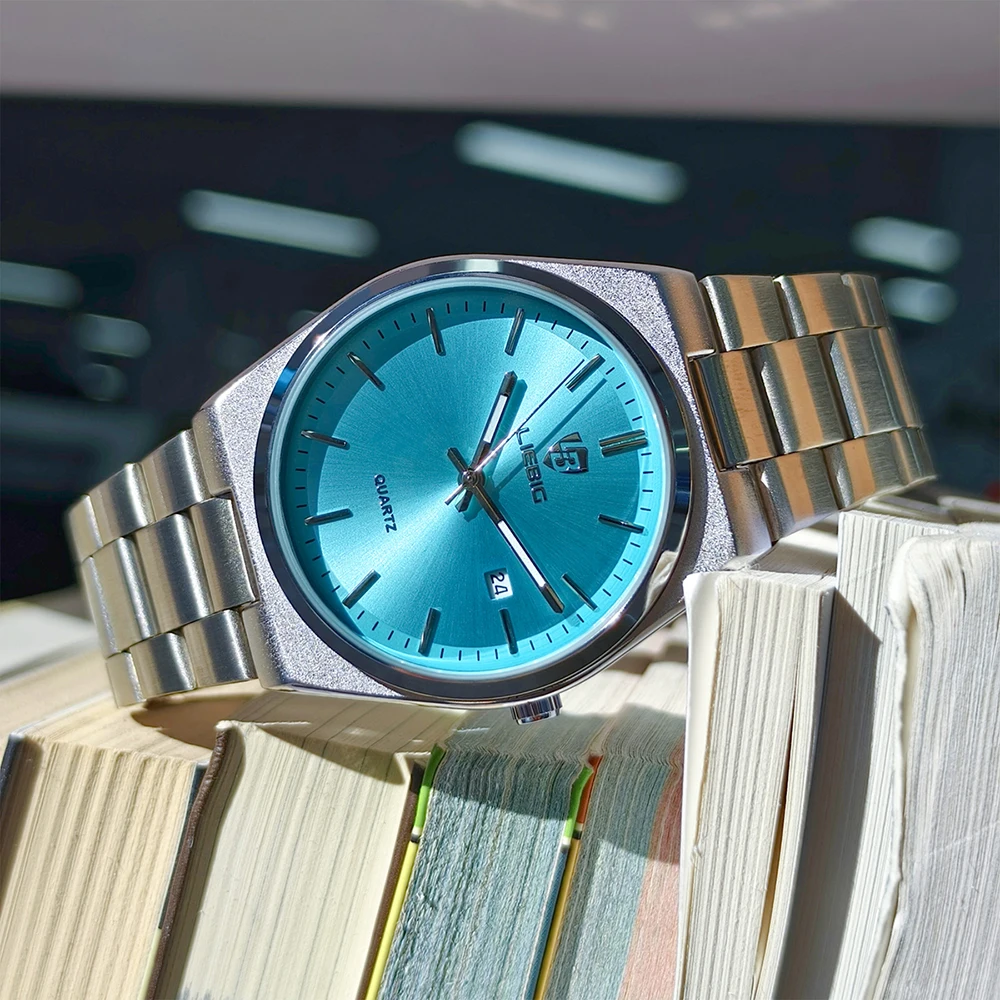 LIEBIG Luxury Movement Quartz Watches Business Week Time Watch Fashion Waterproof Wristwatches For Men Women Clock Reloj Hombre
