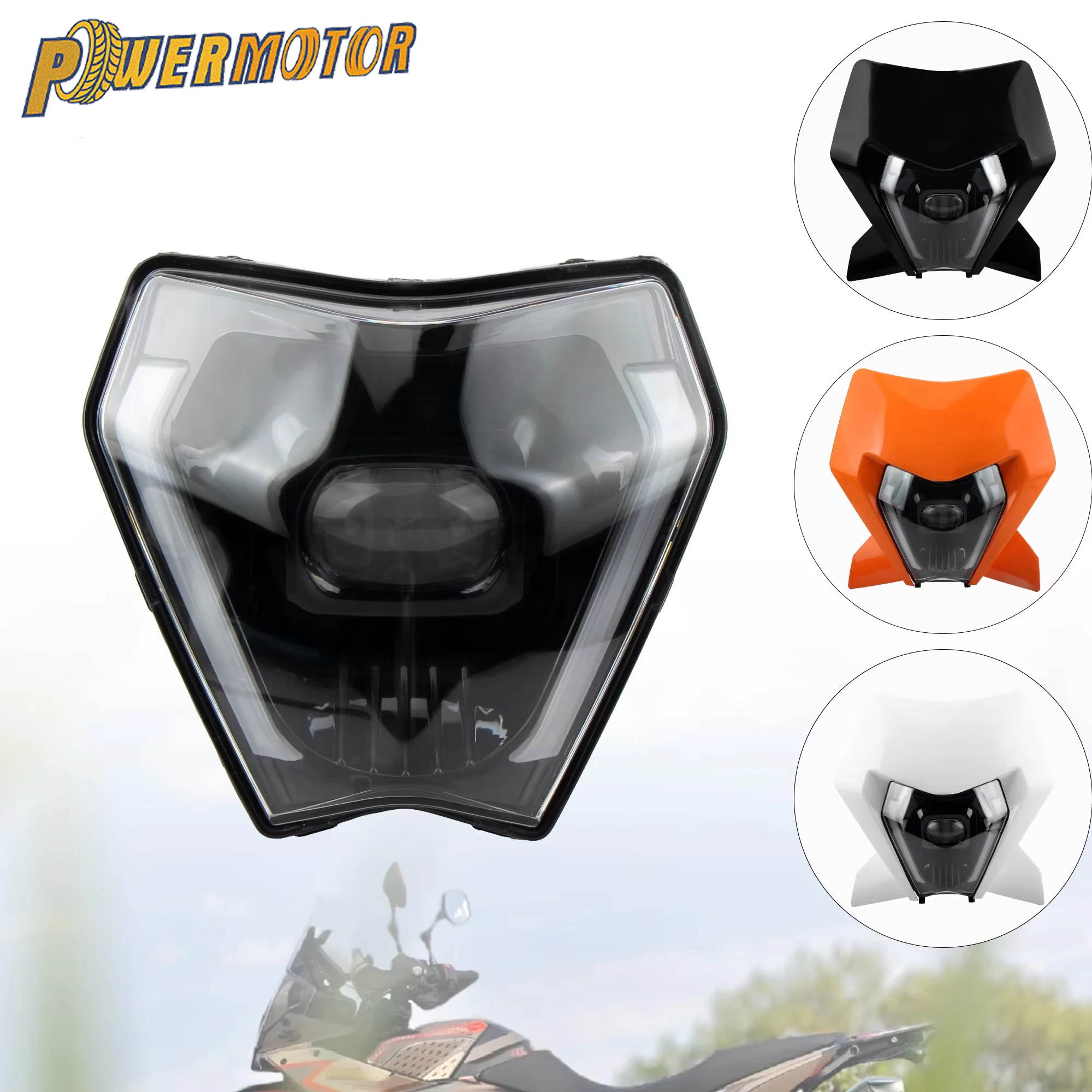

For KTM Motorcycle LED Headlight Fairing For ECF XC SX SXF XCW 125 To 500 2024 2025 Motocross Enduro DirtBike Headlamp Modified