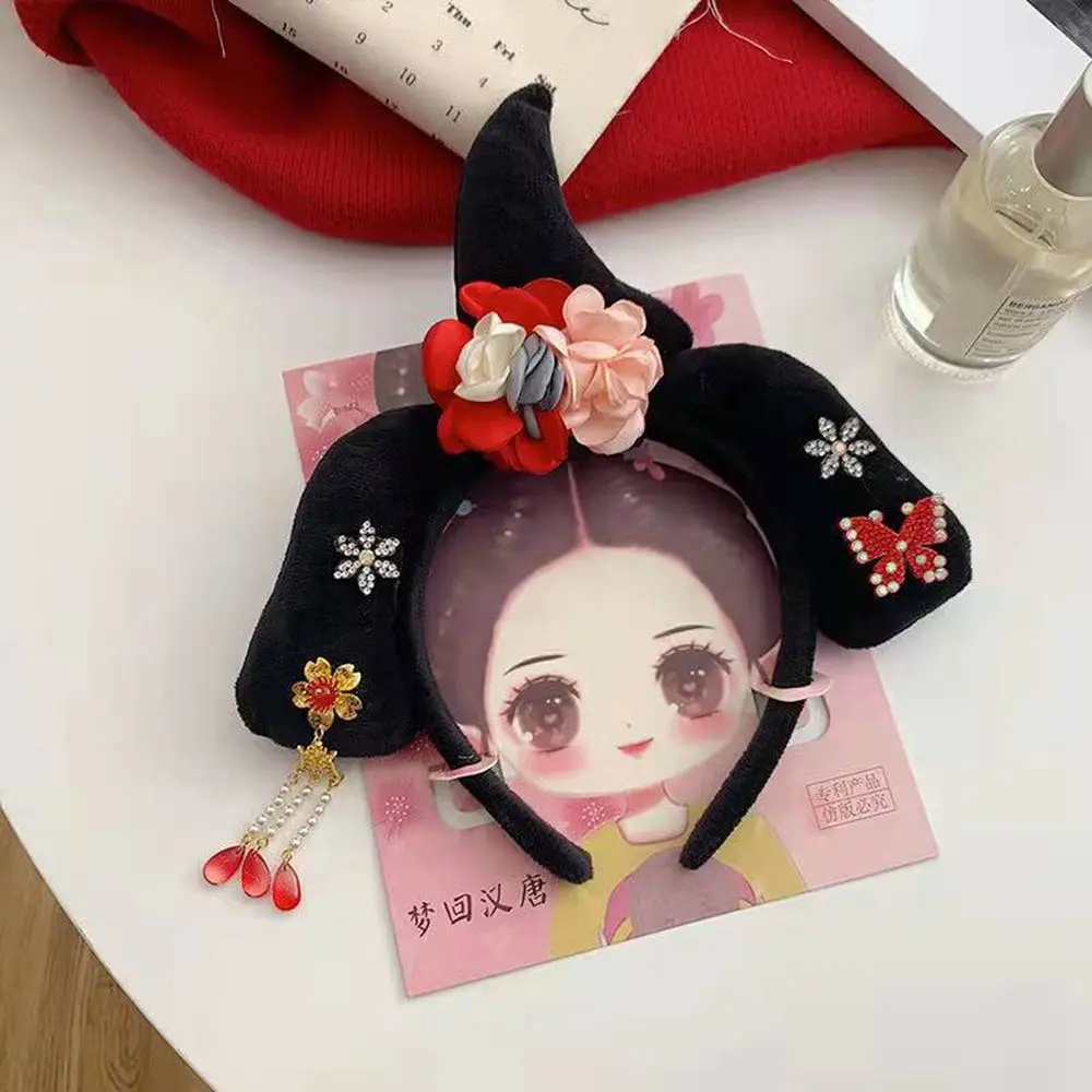 

Headwear Tassel Hanfu Headdress Flower Pearl Antique Headband Hanfu Hair Hoop Chinese Style Headwear Ancient Style Headwear