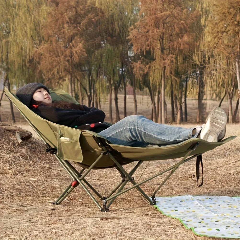 Camping Folding Lounge Chair Can Be Extended for Application Thickened Detachable Fishing Chair Outdoor Camping Courtyard Chair