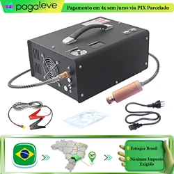 300Bar 4500Psi Portable PCP Air Compressor Built-in 220V/110V power adapter Set pressure value Automatic stop Suitable