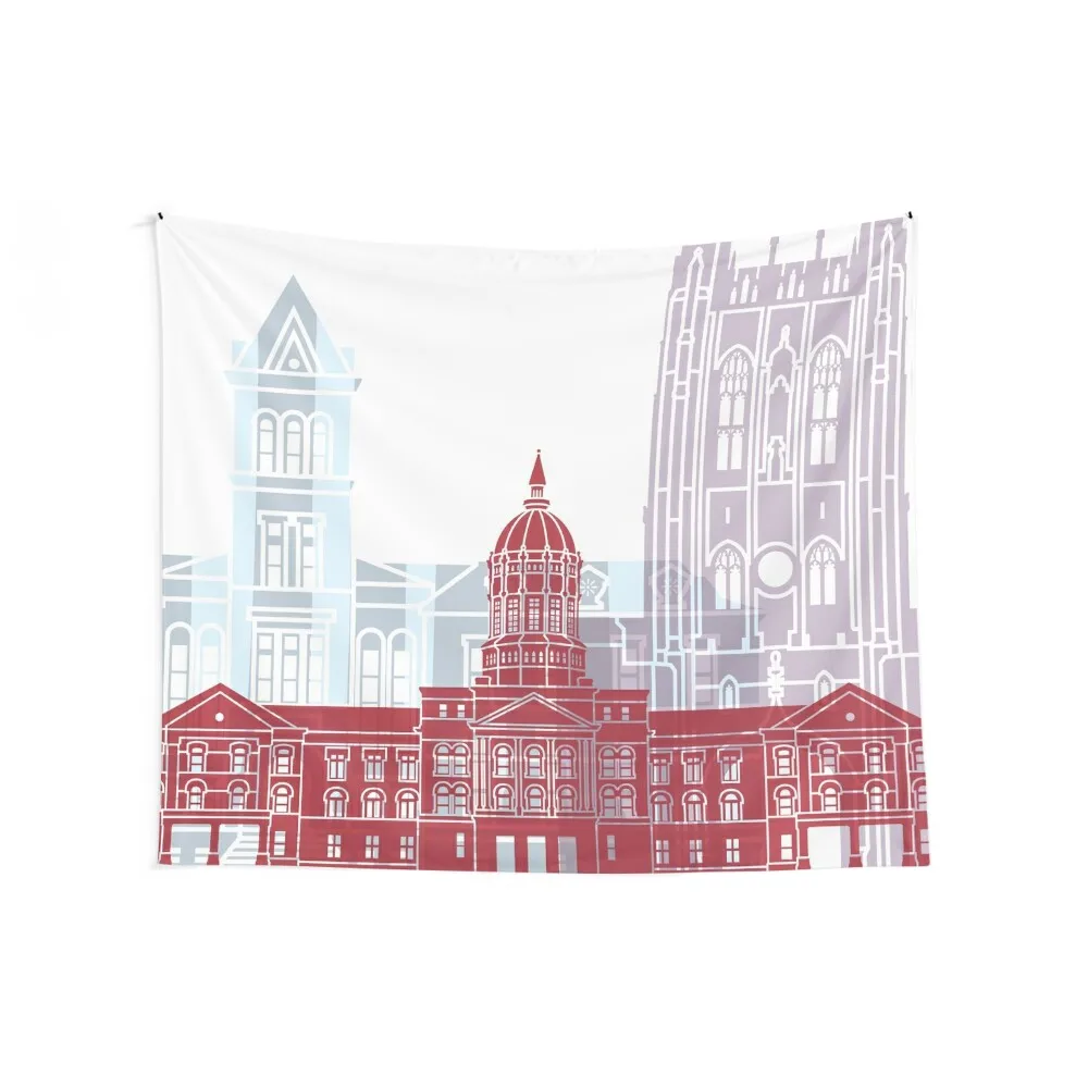 Columbia MO skyline poster Tapestry Decorations For Room Decorations For Your Bedroom Tapestry