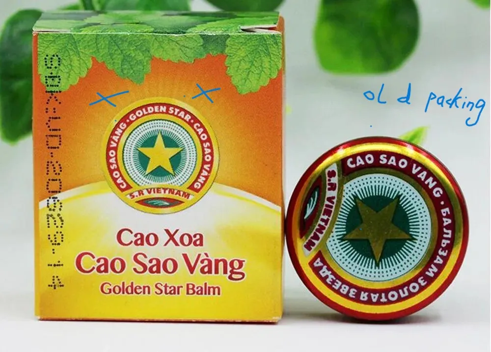 10pcs 3g Golden Star Balm Ointment For Headache Dizziness Insect Stings Heat